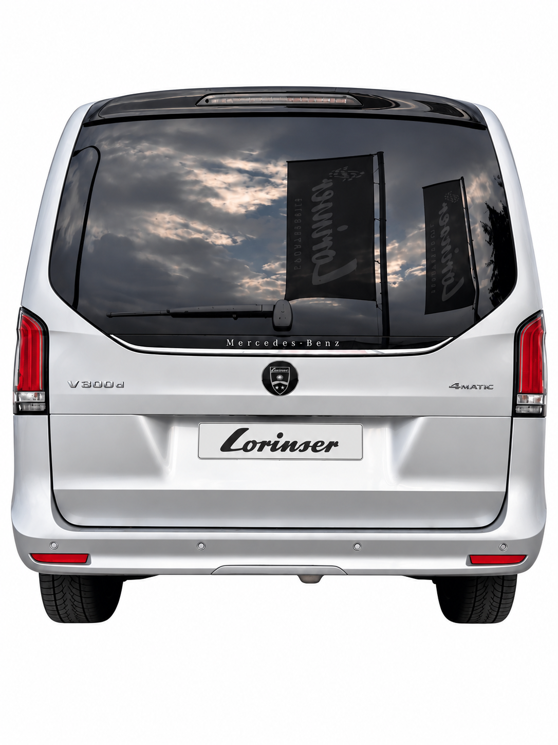 Lorinser emblem with family crest, round, large